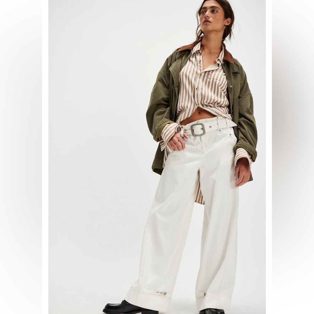 Free People We The Free Sloane Belted Pants in Tofu.